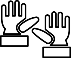 Gloves Pair Outlines Silhouette Cutting Svg Files, Free Vectors File